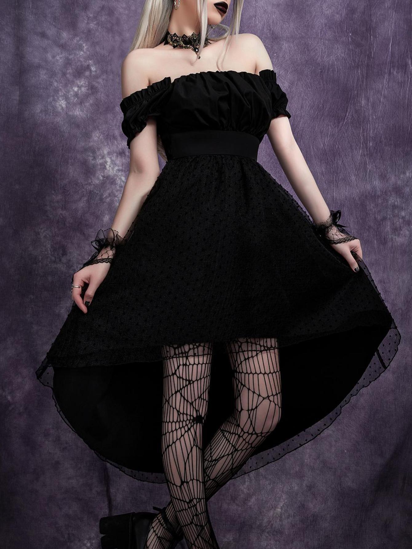 Women's Shoulder Tube Top Mesh Dress
