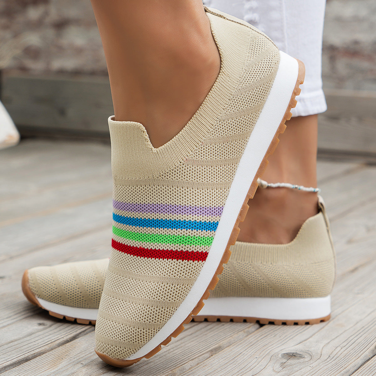 Casual Flat Sneaker European And American Plus Size Comfort Lightweight Pumps