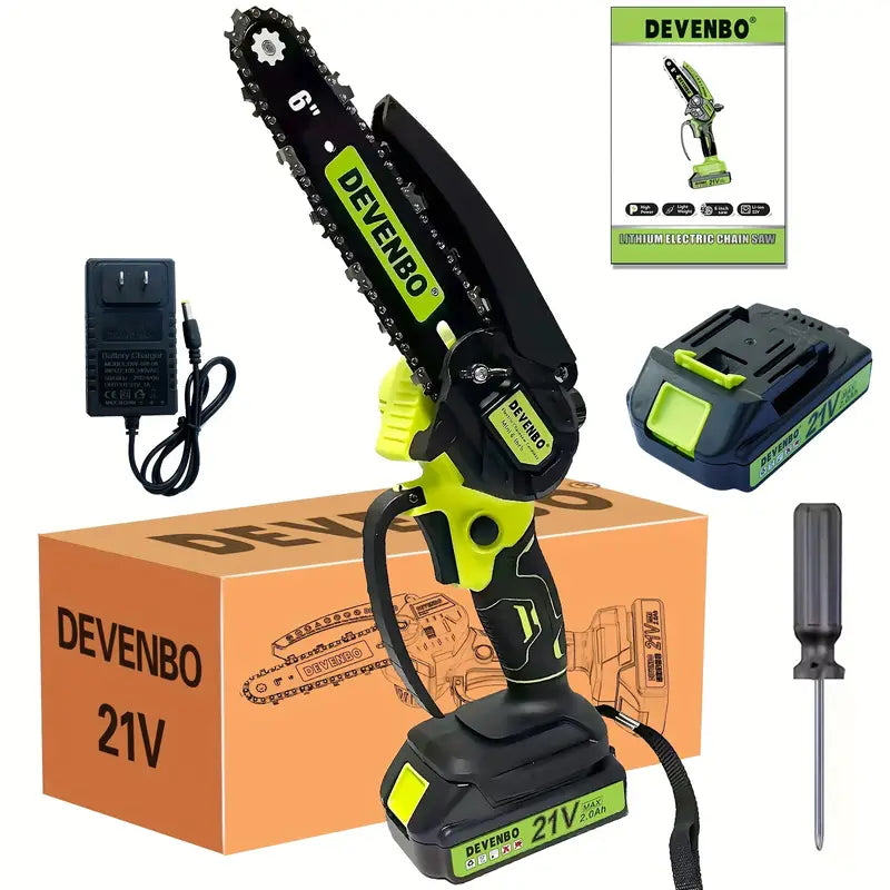 6-Inch Cordless Mini Chainsaw, Handheld Electric