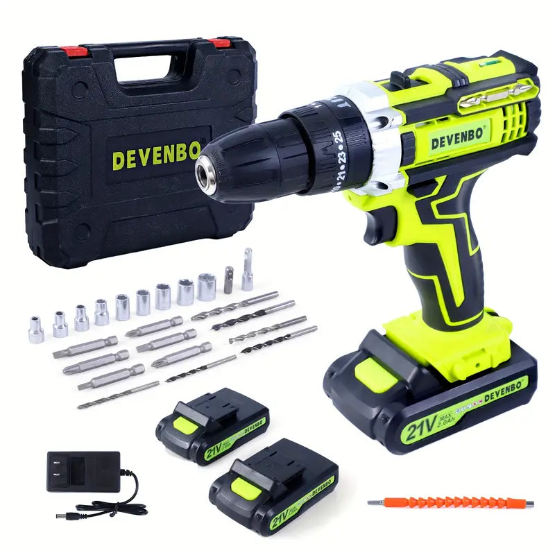 Rechargeable Multi-Function Electric Drill Kit - Perfect for DIY and Home Projects, Includes Lithium Battery