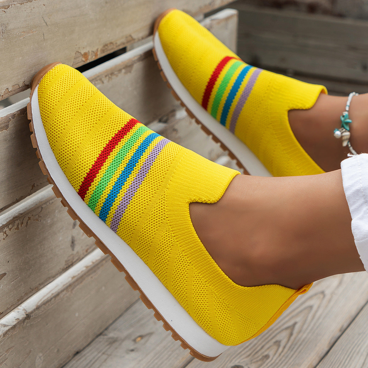 Casual Flat Sneaker European And American Plus Size Comfort Lightweight Pumps