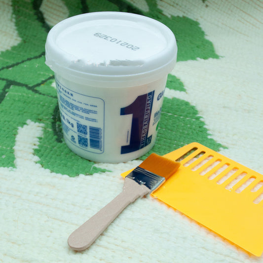 White Woodworking  Glue Gunwoven Carpet Tufts