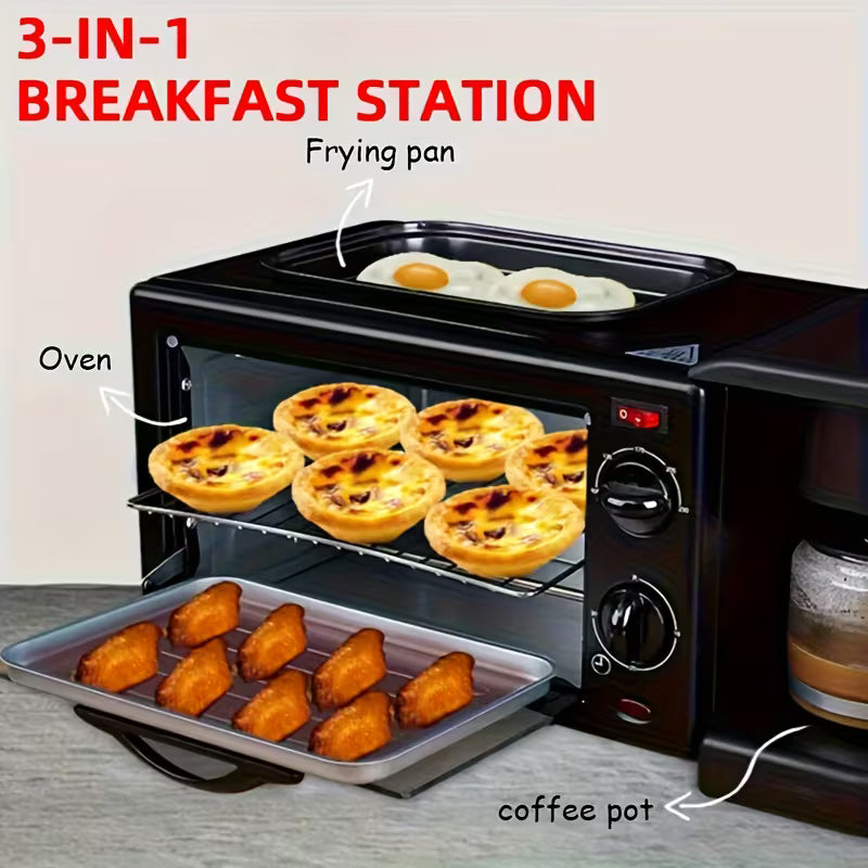 3-in-1 Breakfast Station with Coffee Maker