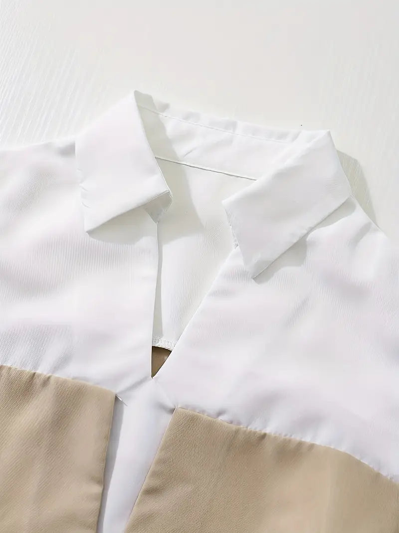 2pcs Set Of Long-sleeved Shirt And Pants for Casual Wear And Commuting, Featuring Bowknot Details