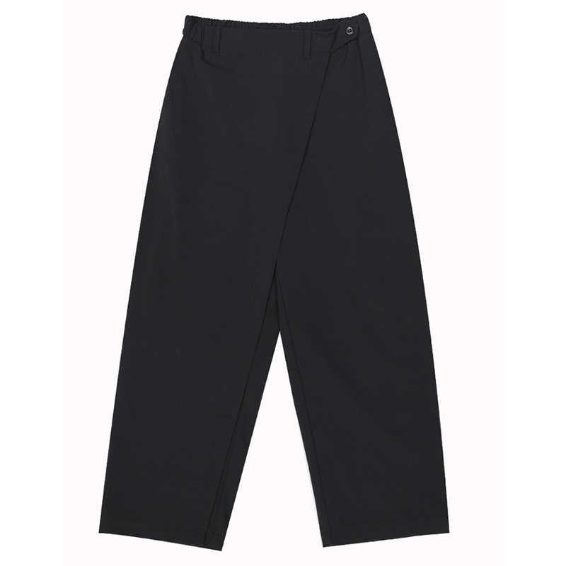 Women's Niche Lace Up Fake Two Pieces Casual Pants