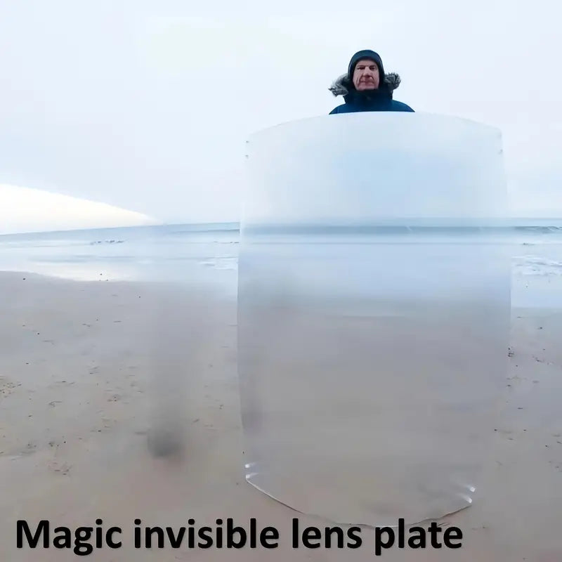Magic Invisible Lens Plate - Transparent Illusion Mirror for Street Magic, Camping Parties & Outdoor Performances