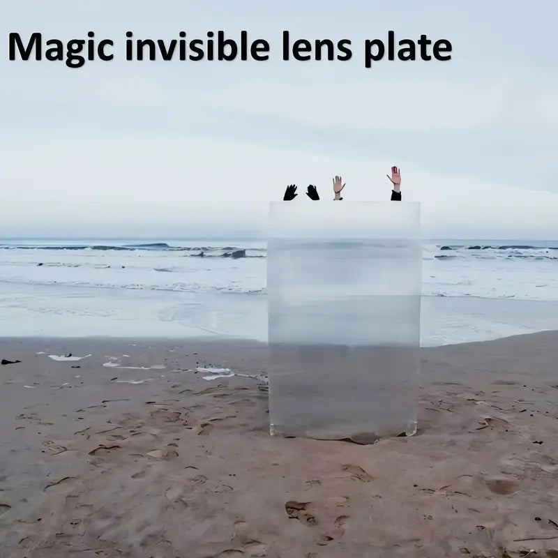 Magic Invisible Lens Plate - Transparent Illusion Mirror for Street Magic, Camping Parties & Outdoor Performances