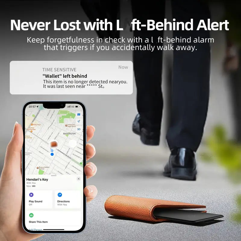 Apple Wallet Tracking Card, Wallet Lookup Card, Global GPS Locator, Anti Loss Tracking