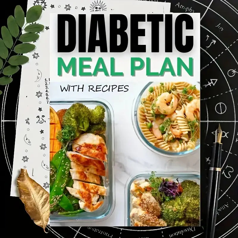 Diabetes Diet Plan Book, 91 Pages with Recipes, 3 Diabetic Food Lists and Meal Planning Sheets