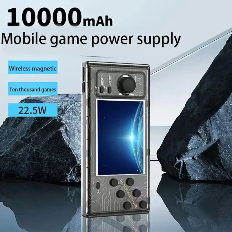 2-in-1 Handheld Game Console with Magnetic Power Bank