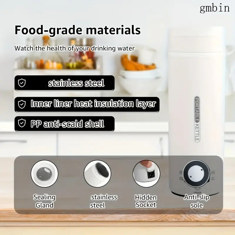 gmbin Portable Water Heater & Warmer - Mini with 4-Temperature Control