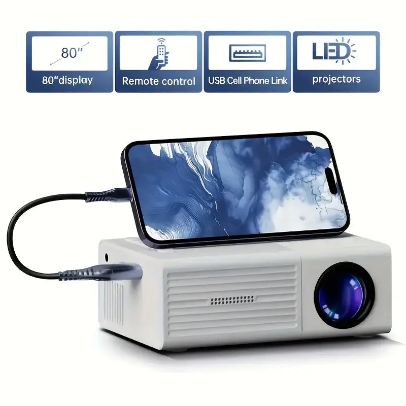 Portable Mini Outdoor Home Theater Projector