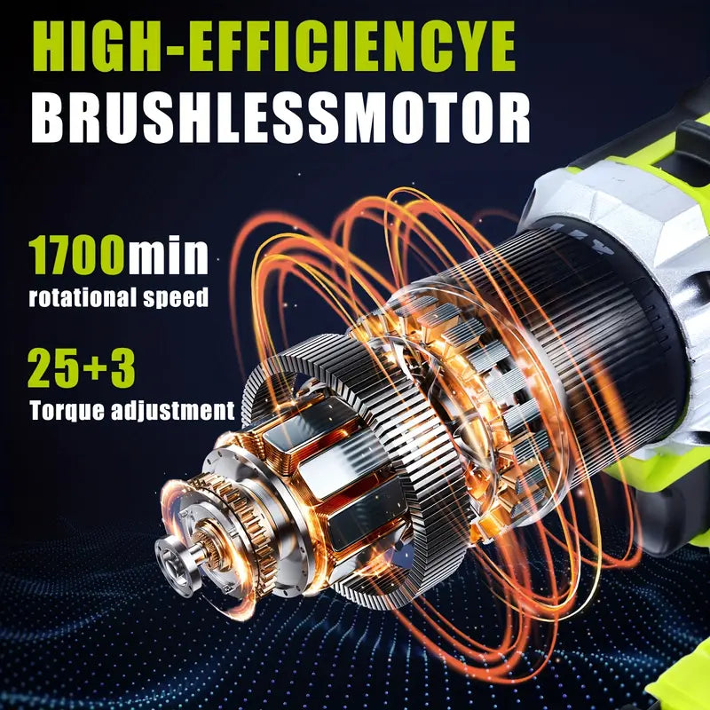 Rechargeable Multi-Function Electric Drill Kit - Perfect for DIY and Home Projects, Includes Lithium Battery