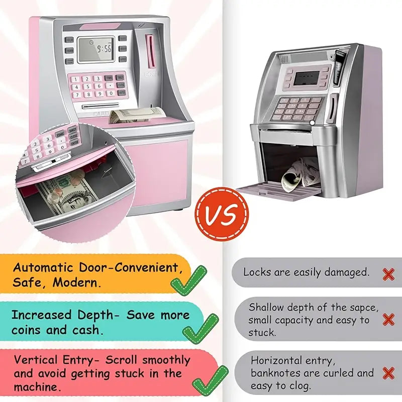 Extra Large Storage ATM Bank, Savings Card, ATM Penny Bank