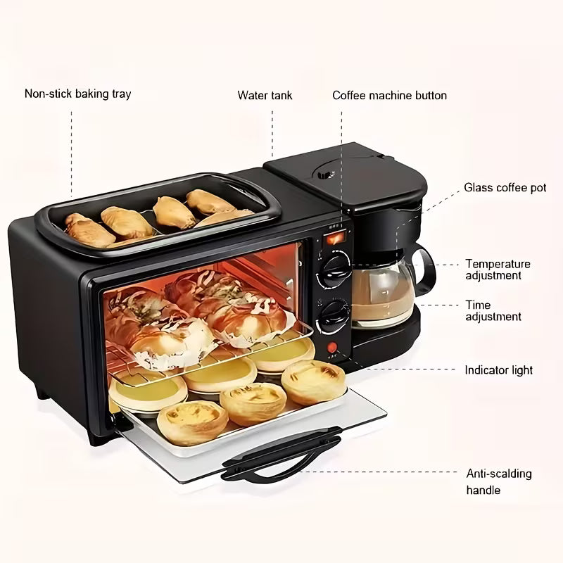 3-in-1 Breakfast Station with Coffee Maker