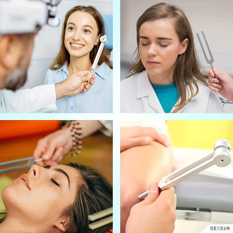 Chakra Healing Tuning Fork Set - (128Hz, 256Hz, 512Hz) Aluminum Alloy Neural Tuner