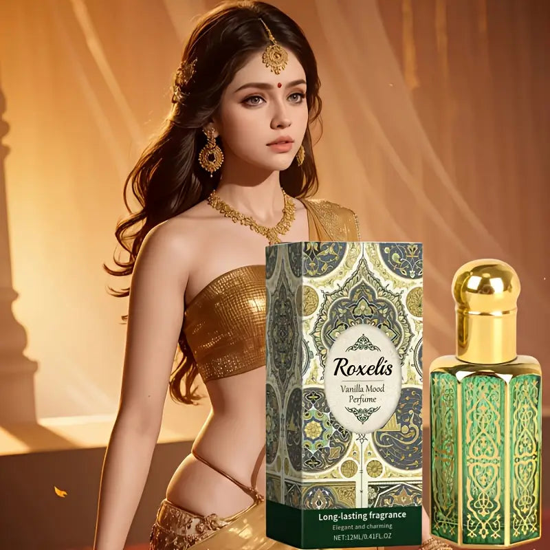 Women's Arabian Perfume - Long-Lasting Jasmine Scent with Golden-Accented Design