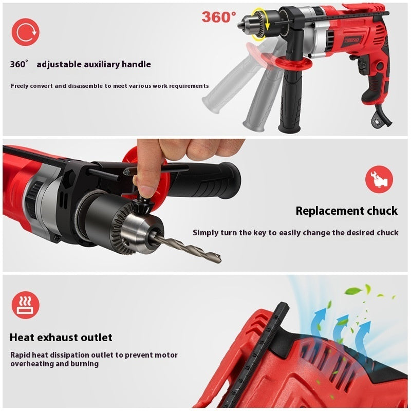 Electric Hand Drill Impact Drill Rechargeable High-power Electric Tools