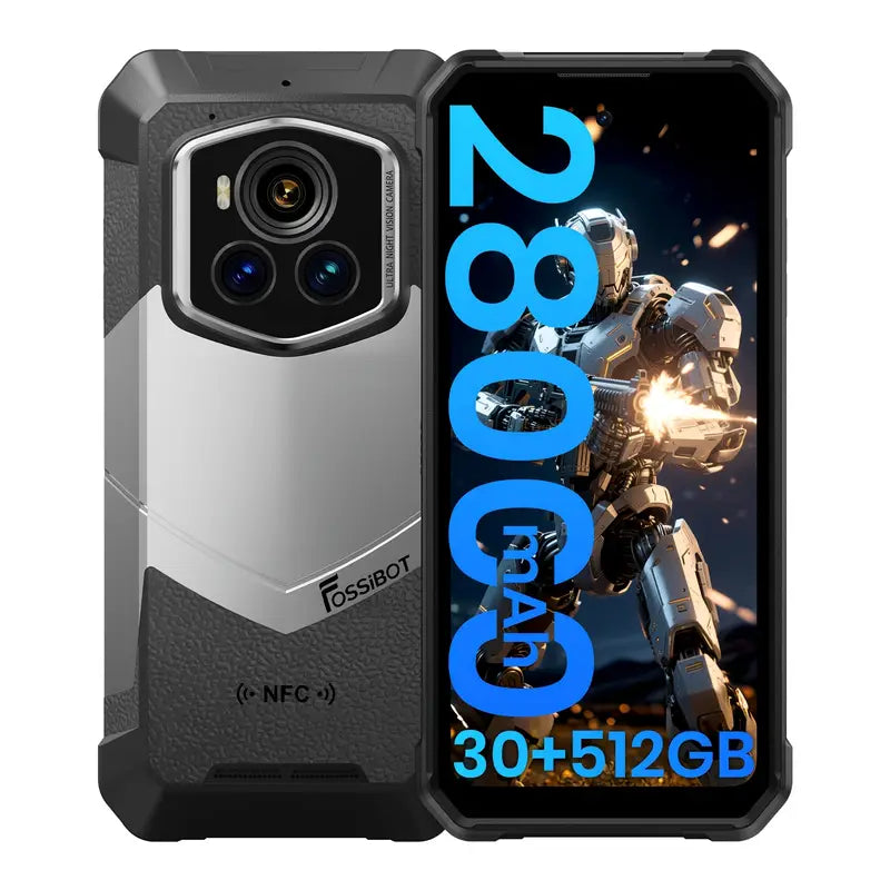 FOSSiBOT F107 Pro Rugged Phone Unlocked 5G Android 15, 30GB+512GB/2TB Rugged Smartphone