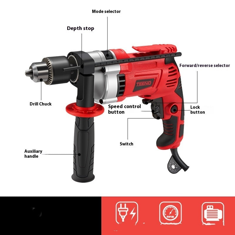 Electric Hand Drill Impact Drill Rechargeable High-power Electric Tools