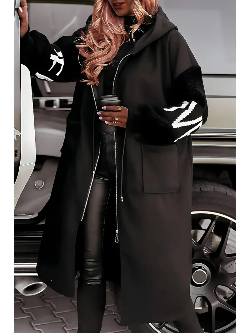 New [Casual Hooded Coat] All-Season Women'S Casual Hooded Coat