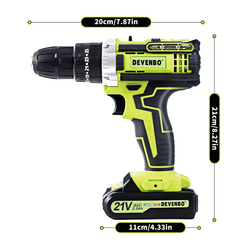 Rechargeable Multi-Function Electric Drill Kit - Perfect for DIY and Home Projects, Includes Lithium Battery