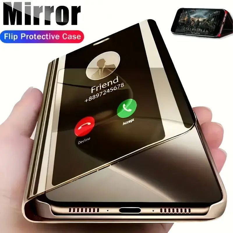 Luxury High Quality Mirror Flip Phone Case for iPhones