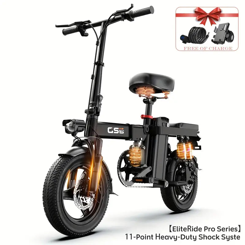 Adult Electric Bike with 740W Peak Power, 45MPH Folding E-Bike