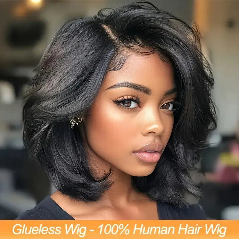 Alynn Glueless Human Hair Wig | 250% Density Body Wave, 13x5 HD Lace Front, No Glue Needed, Breathable Lace