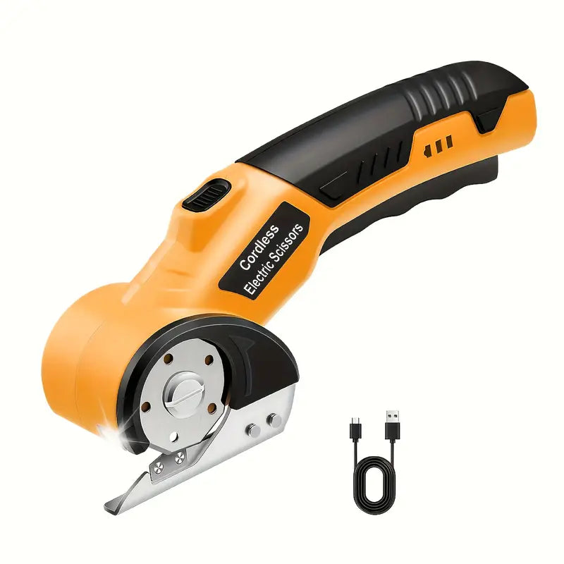 Cordless Electric Scissors - Rechargeable Fabric Cutter for Carpet, Leather, Cardboard