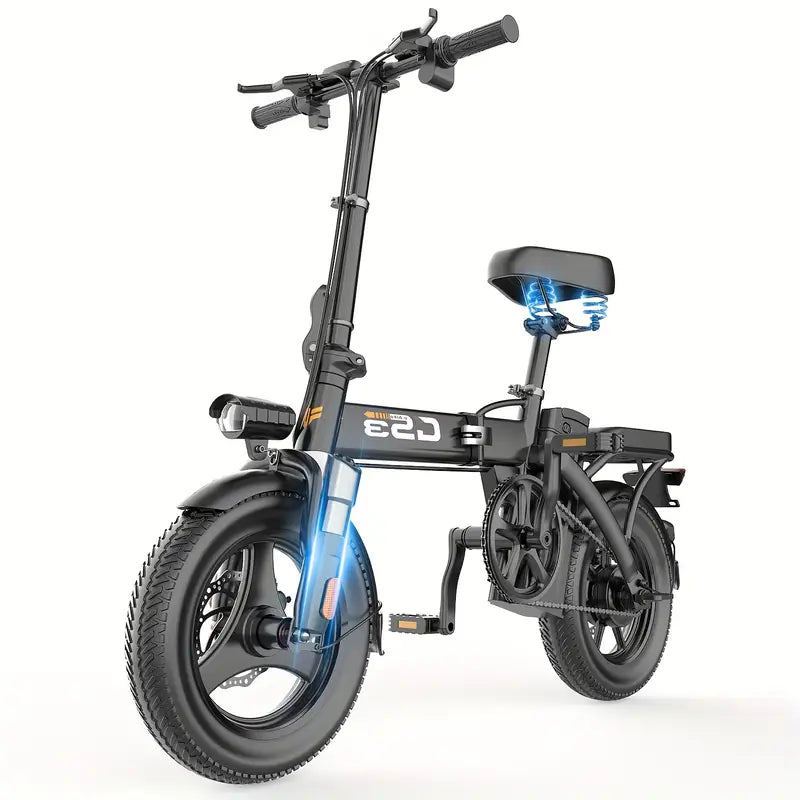 Adult Electric Bike with 740W Peak Power, 45MPH Folding E-Bike