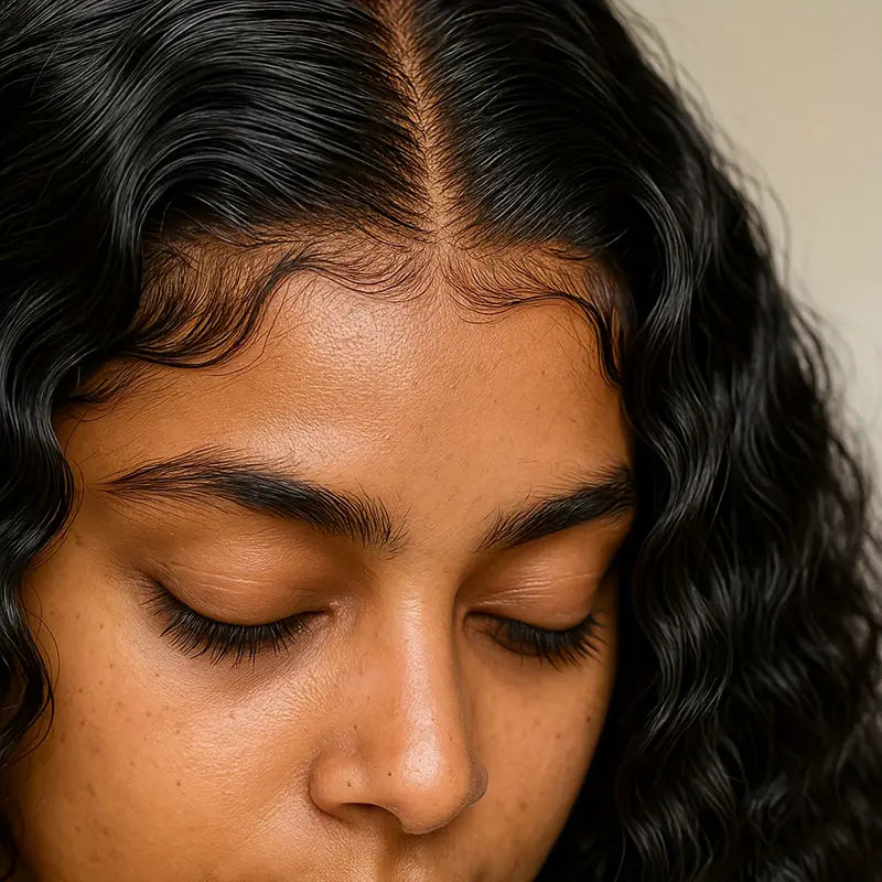 14 Inch Deep Water Wave Wig for Women - Natural Look High-Quality Hairpiece with Pre-Trimmed Hairline, No Glue Adhesive