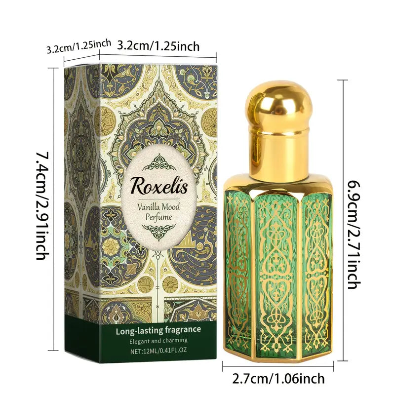 Women's Arabian Perfume - Long-Lasting Jasmine Scent with Golden-Accented Design