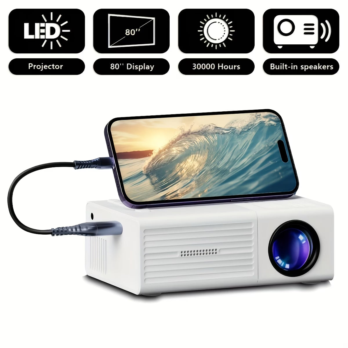 Compact Video Projector with Full HD 4K Capability