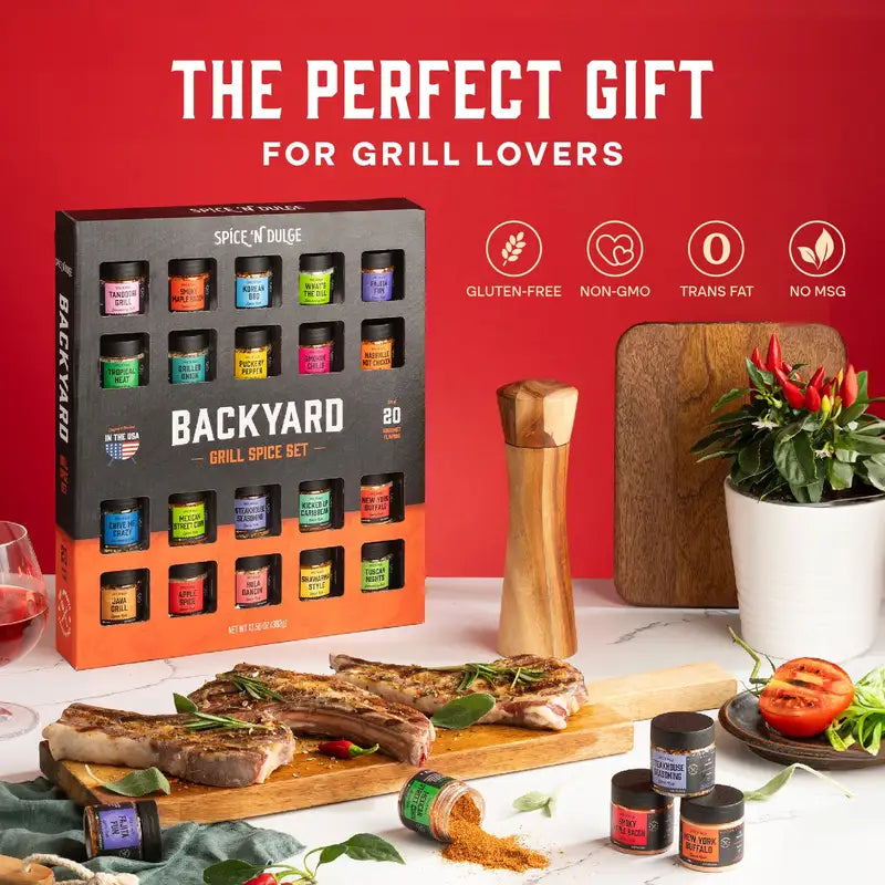 Spice ‘N Dulge Backyard Grill Spice and Seasonings Gift Set