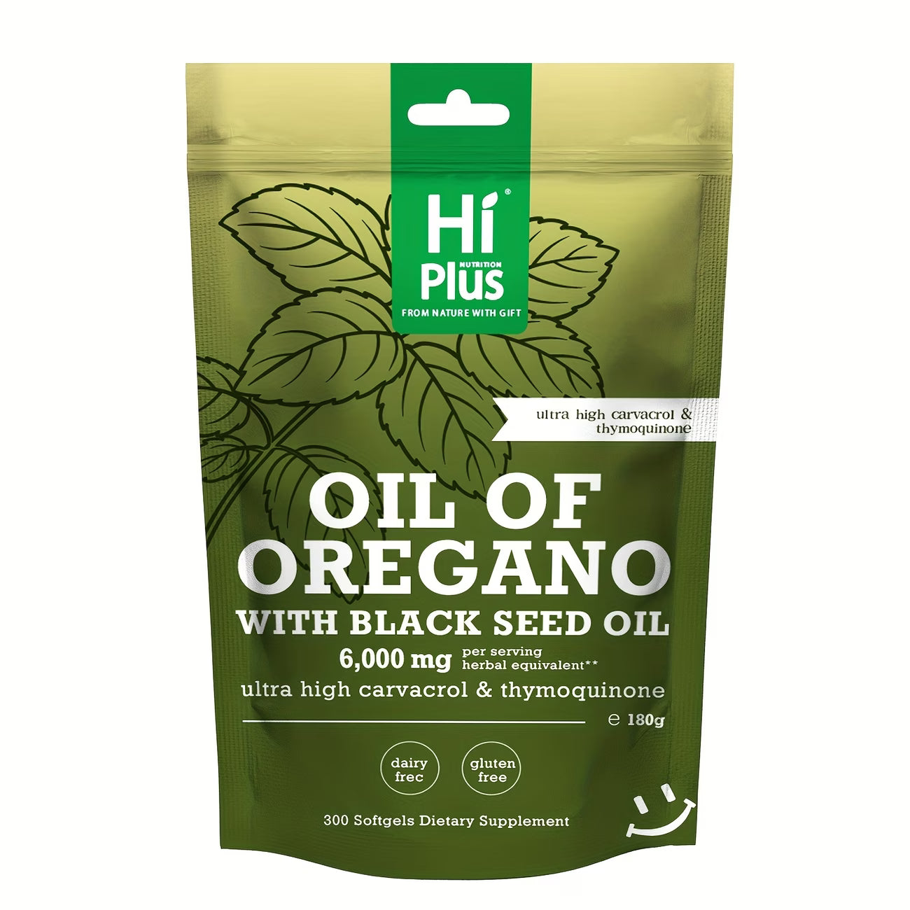 Hi Plus Oil Of Oregano Softgels 6000mg Per Serving, 300 Count