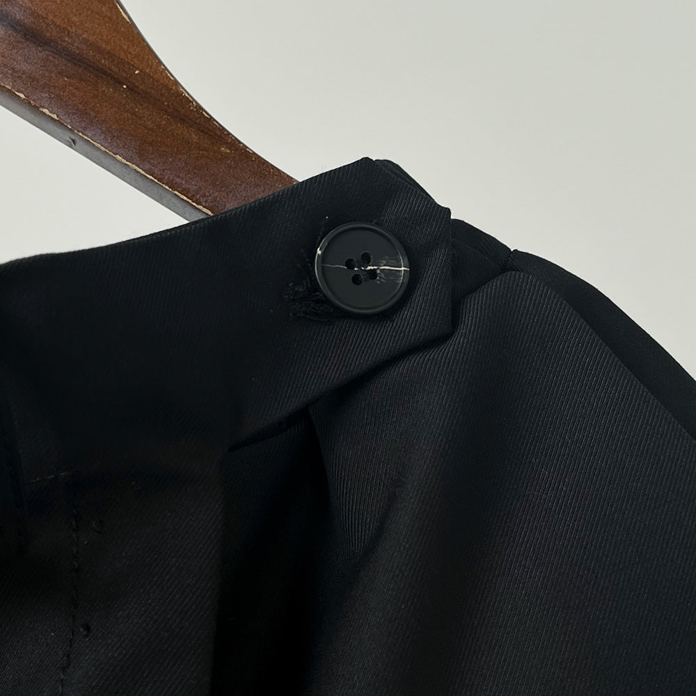 Women's Niche Lace Up Fake Two Pieces Casual Pants