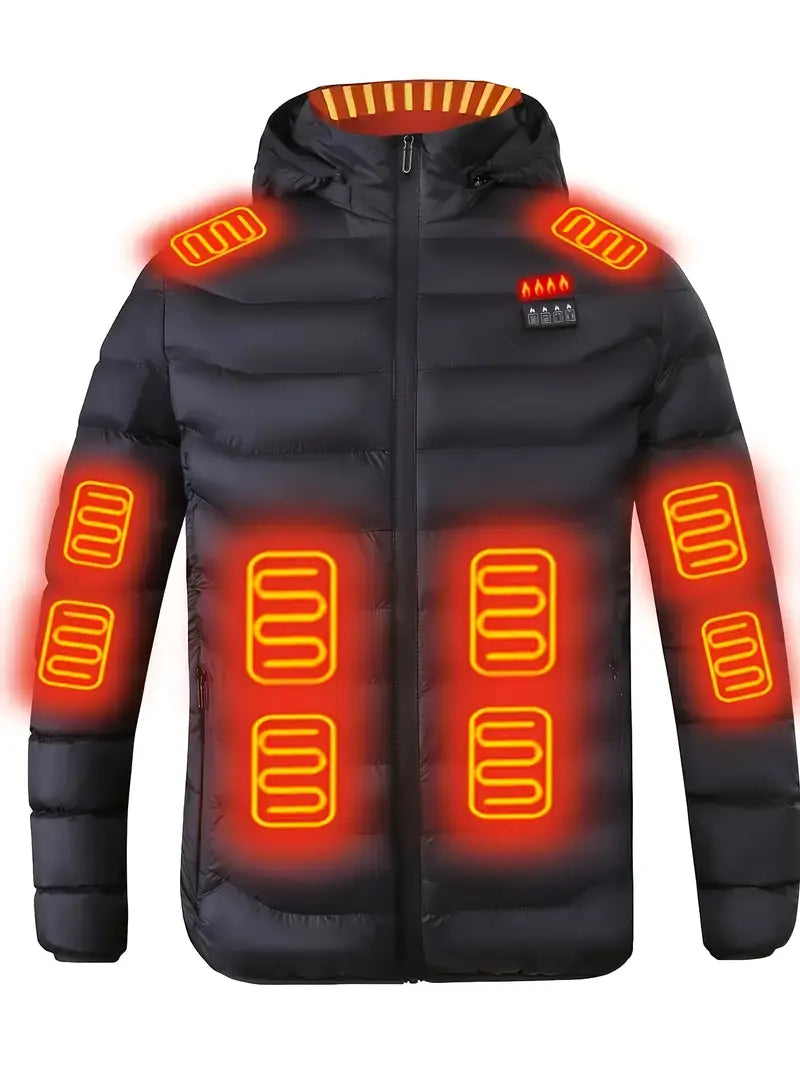 Powered Smart Heating Jacket with 24-Zone Heating System, Adjustable Temperature