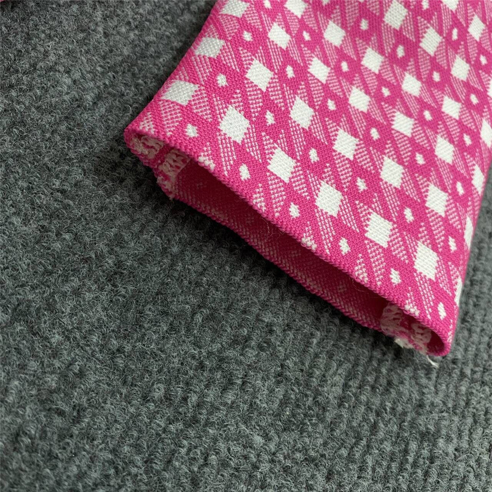 Niche Design Rhinestone Bow Knitted Coat Skirt Outfit