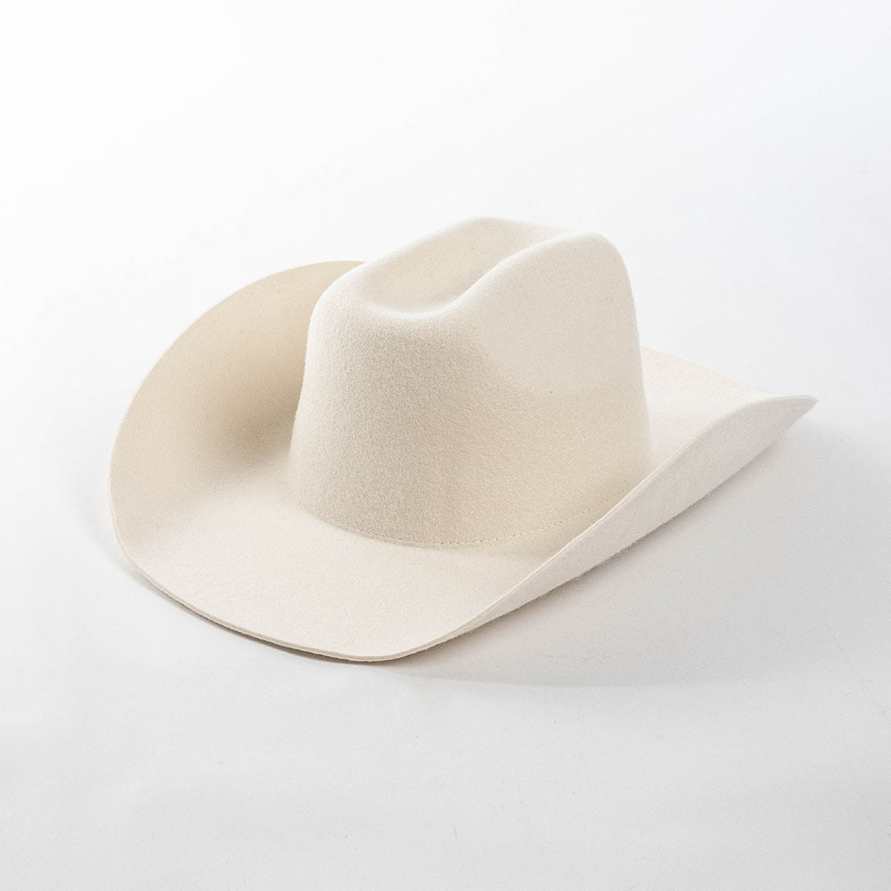 Fashion Casual Curling Wool Felt Cowboy Hat