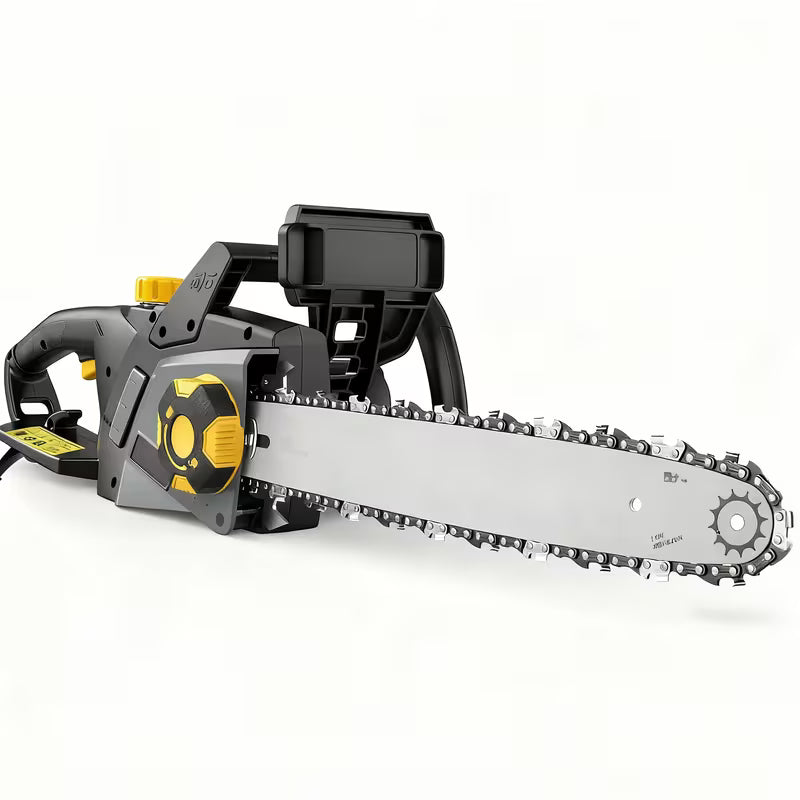 18-Inch Electric Chainsaw, 15-Amp Motor, Tool-Free Tensioning