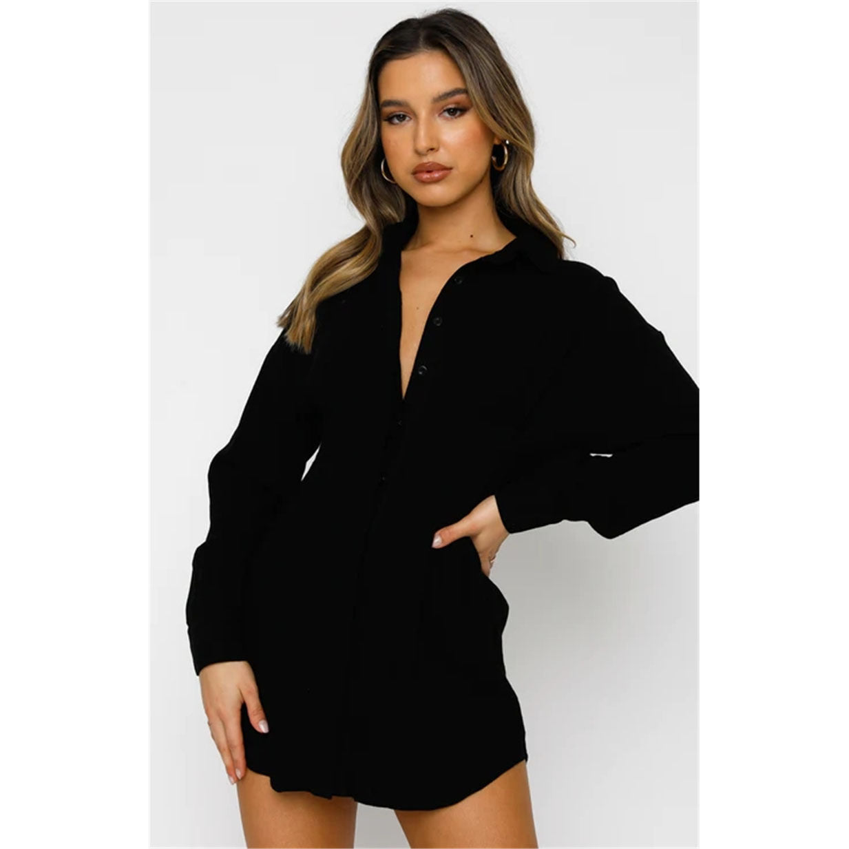 Women's Clothing Blouse Collar Waist-tight Dress