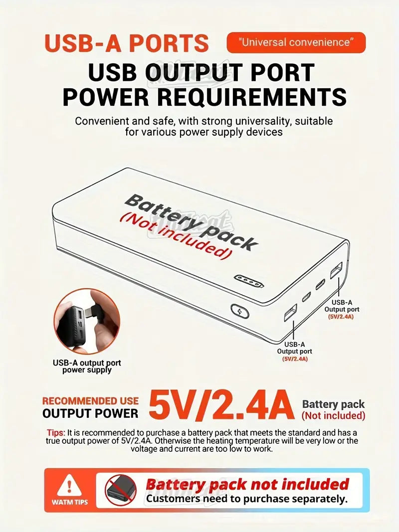 Powered Smart Heating Jacket with 24-Zone Heating System, Adjustable Temperature