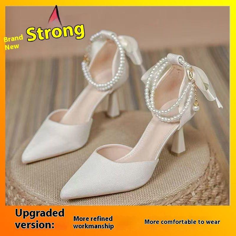 Fairy Style Bow Graceful And Fashionable High Heels