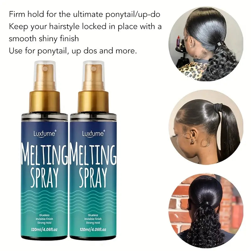 2pcs Invisible Hold Hairspray: Melting Spray for Natural Finish & Flyaway Control