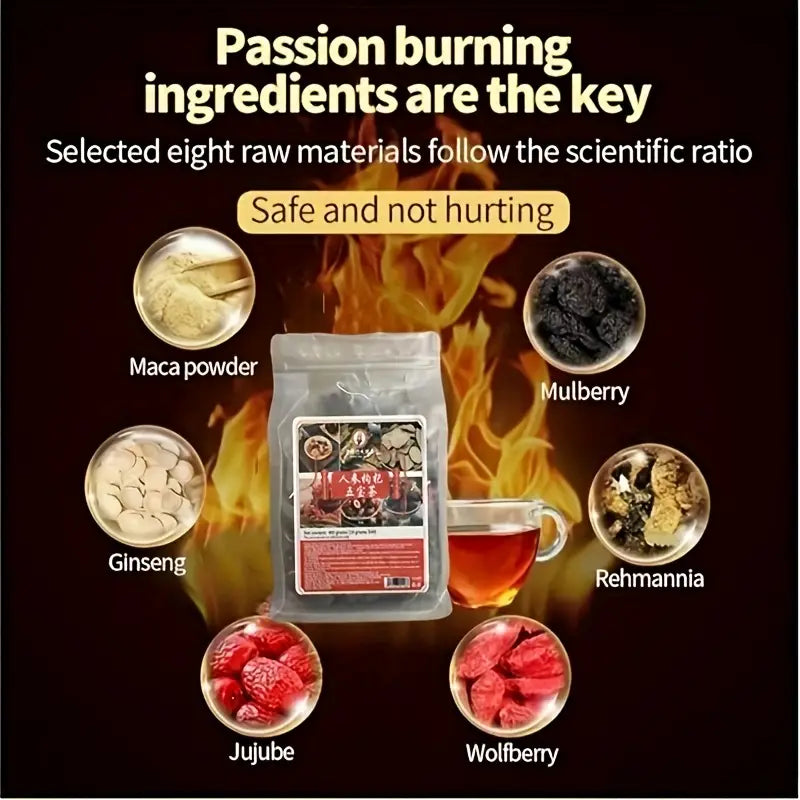 Kidney Tea Formula Ginseng Six Treasure Tea, 6 Precious Ingredient Formulas