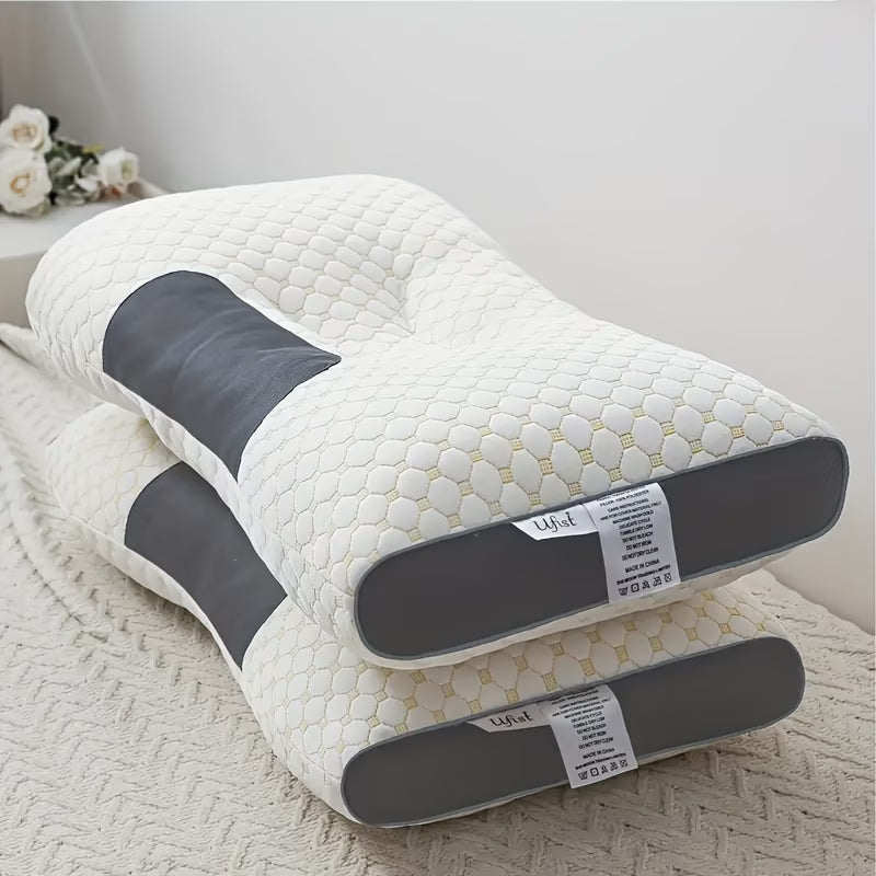 Two Soft Woven Neck Massage Pillows for Couples - Featuring Adjustable Ergonomic