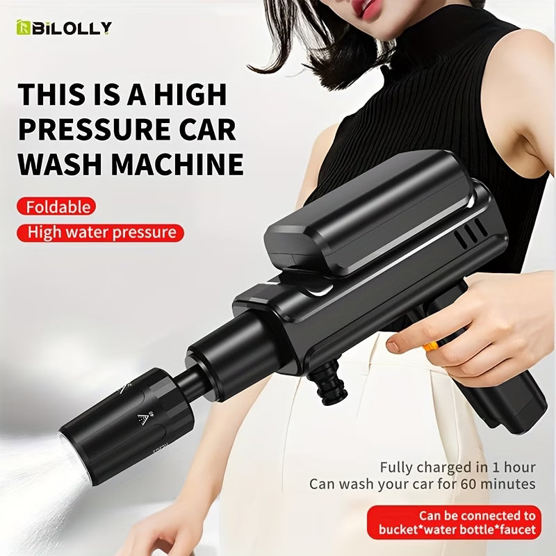 Portable Electric Car Washer That Operates Wirelessly And Uses High Pressure