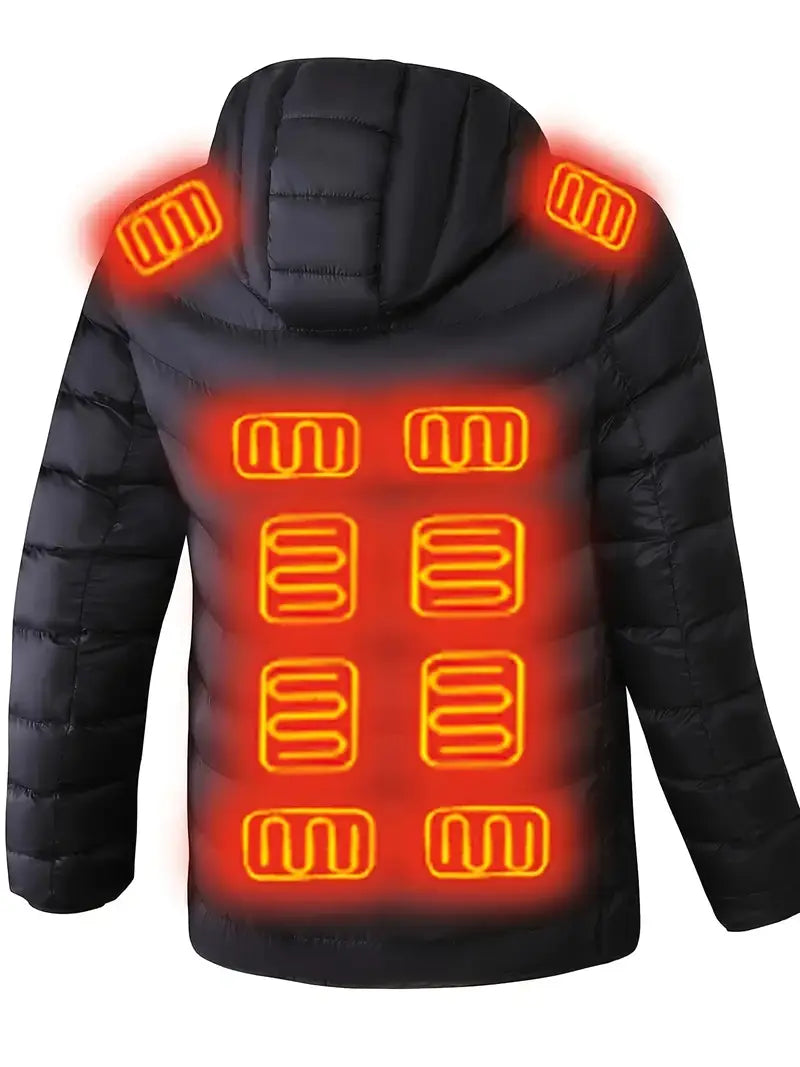 Powered Smart Heating Jacket with 24-Zone Heating System, Adjustable Temperature