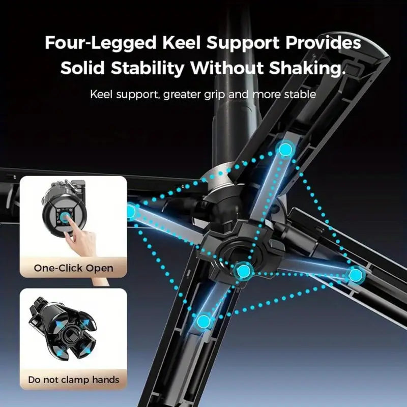 New 4-in-1 Magnetic Selfie Stick & Phone Tripod Remote - 360° Rotation, Portable Travel Stand for Video Recording & Vlogging